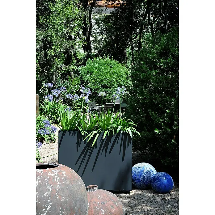 Hochbeet - 100 x 23 x 75 cm, Stahl, Anthrazit - Stimmungsaufnahme