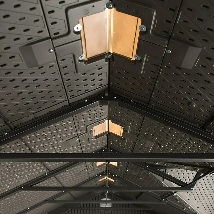 Lifetime Gerätehaus Galaxis - 244 cm, 457 cm, Kunststoff, Dunkelgrau - Detailaufnahme