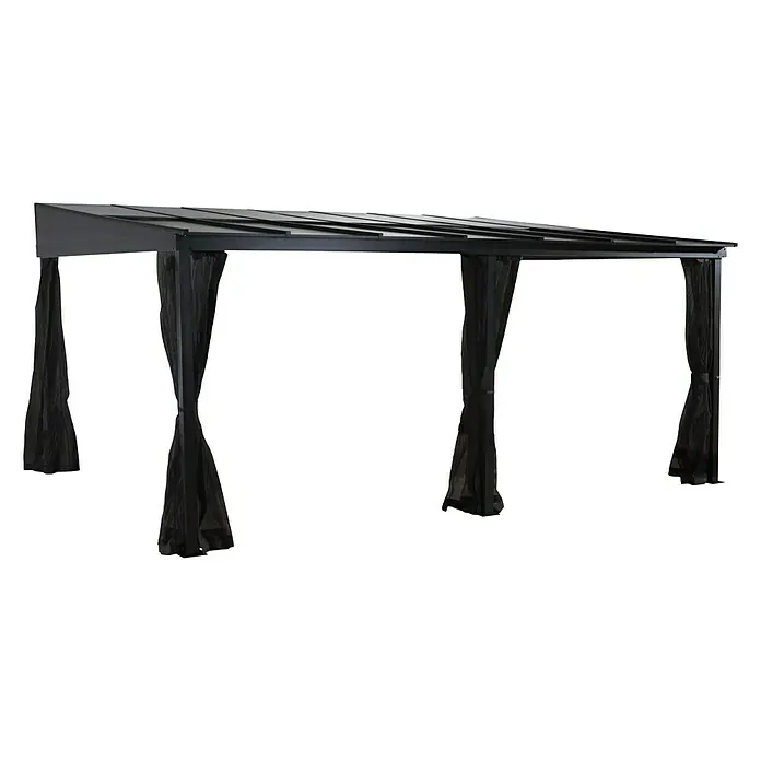 Sojag Terrassenüberdachung St. Barth 12x16 - L x T: 363 x 363 cm, Anthrazit - Diagonale Ansicht