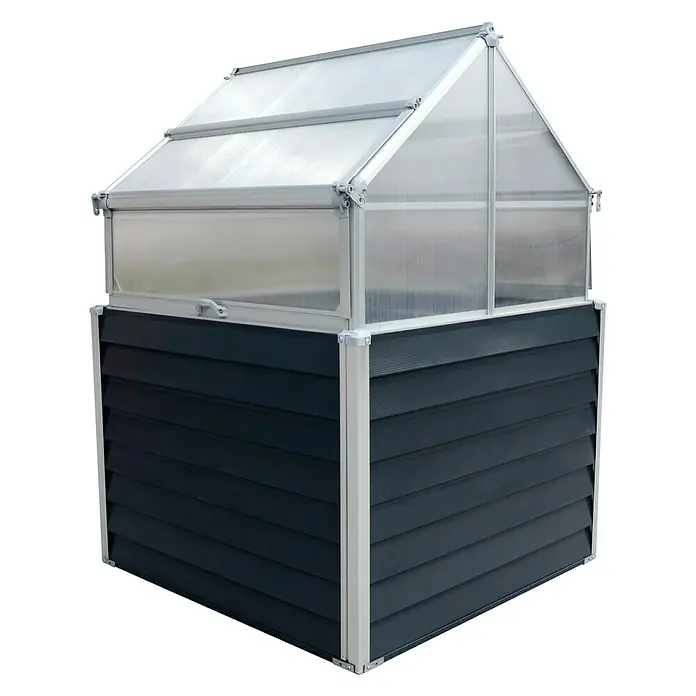 Westmann Hochbeet Store & Grow - 120 x 120 x 169 cm, Metall - Diagonale Ansicht