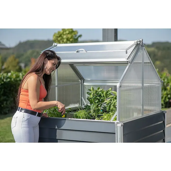 Westmann Hochbeet Store & Grow - 120 x 120 x 169 cm, Metall - Anwendungsbeispiel