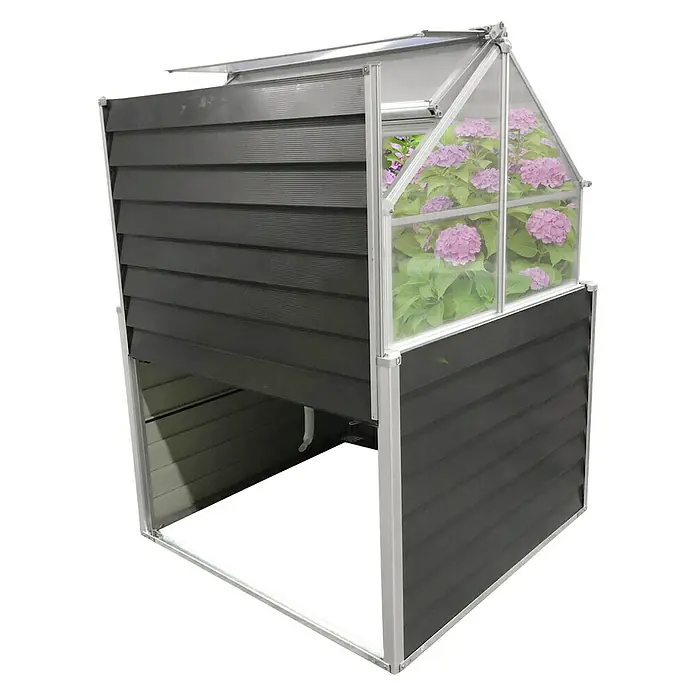 Westmann Hochbeet Store & Grow - 120 x 120 x 169 cm, Metall - Diagonale Ansicht