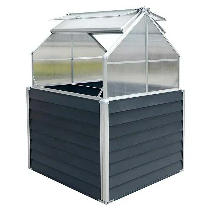 Westmann Hochbeet Store & Grow - 120 x 120 x 169 cm, Metall - Diagonale Ansicht