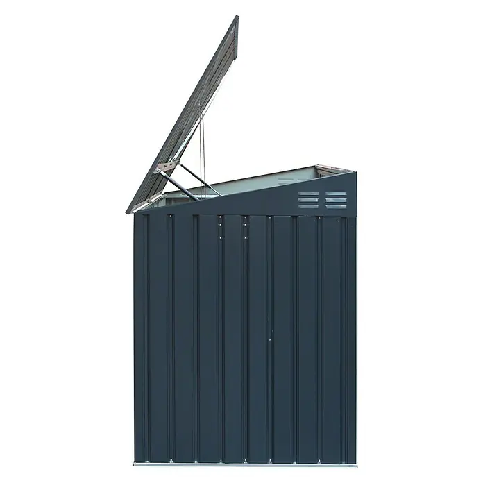 Mülltonnenbox - 100 x 235 x 131 cm, Wandstärke: 0,3 mm, Anthrazit - Rechte Seitenansicht