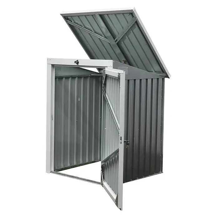 Mülltonnenbox - Geeignet für: 1 Mülltonne, 101 x 104 x 134 cm - Diagonale Ansicht