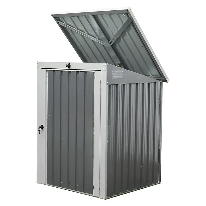 Mülltonnenbox - Geeignet für: 1 Mülltonne, 101 x 104 x 134 cm - Diagonale Ansicht