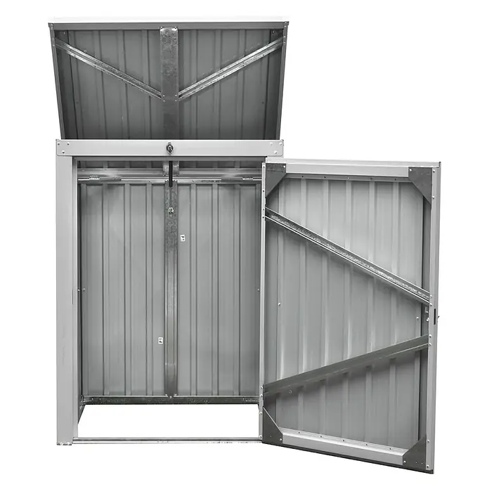 Mülltonnenbox - Geeignet für: 1 Mülltonne, 101 x 104 x 134 cm - Vorderansicht