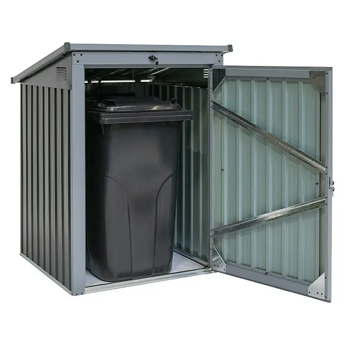 Mülltonnenbox - Geeignet für: 1 Mülltonne, 101 x 104 x 134 cm - Diagonale Ansicht