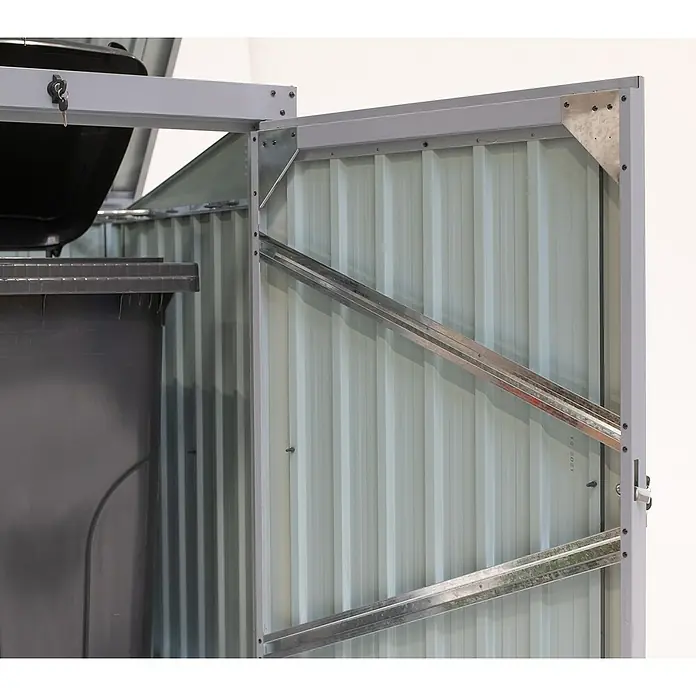 Mülltonnenbox - Geeignet für: 1 Mülltonne, 101 x 104 x 134 cm - Detailaufnahme