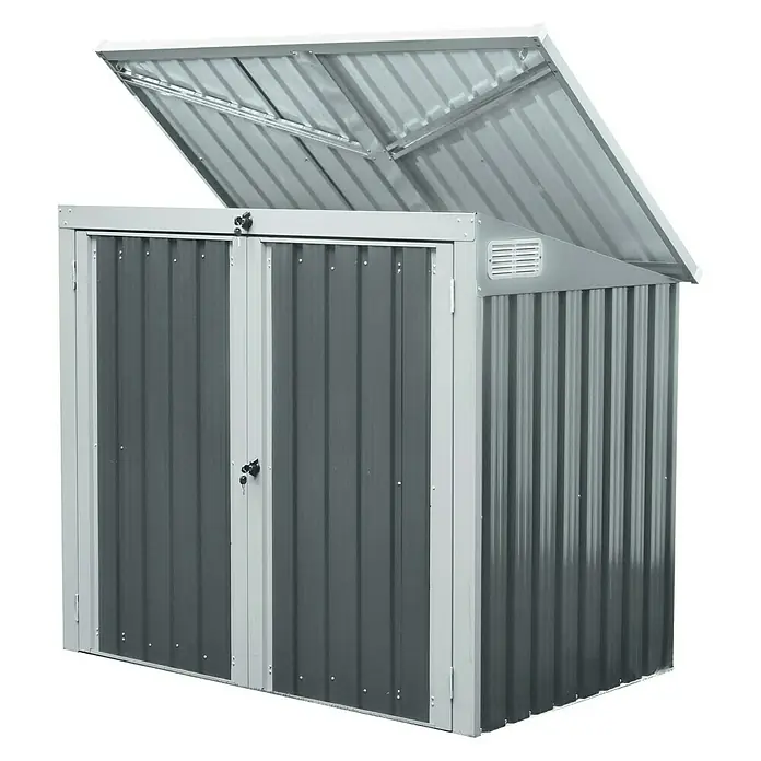 Mülltonnenbox - Geeignet für: 2 Mülltonnen, 101 x 158 x 134 cm - Diagonale Ansicht