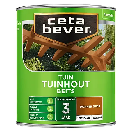 Cetabever  Houtbeits Transparant Donker Eiken
