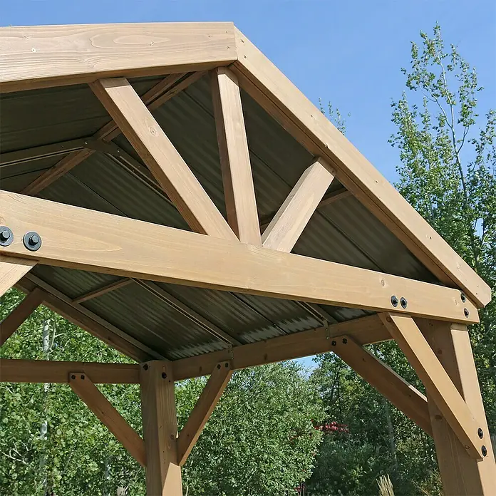 Westmann Grillpavillon - L x B: 174 x 245 cm, Braun - Detailaufnahme