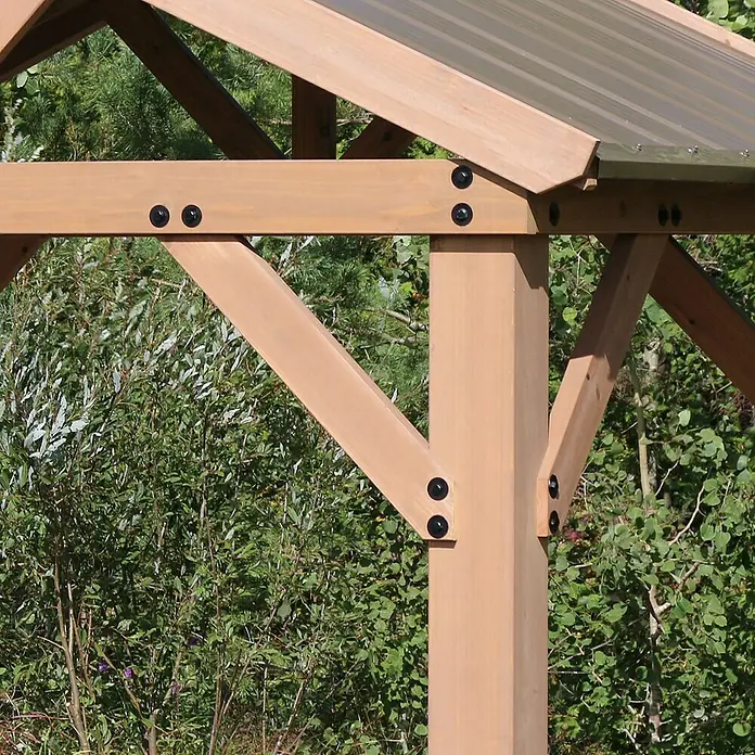 Westmann Grillpavillon - L x B: 174 x 245 cm, Braun - Detailaufnahme
