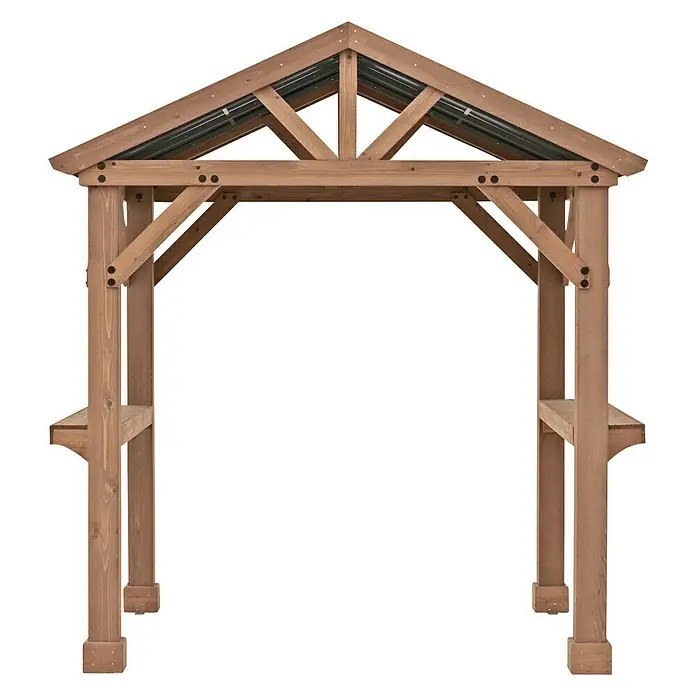 Westmann Grillpavillon - L x B: 174 x 245 cm, Braun - Vorderansicht