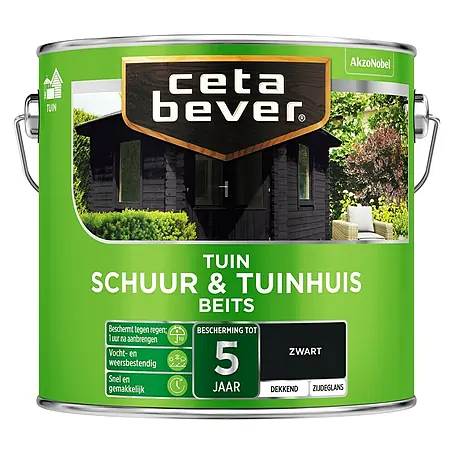Cetabever  Houtbeits Schuur & Tuinhuis Zwart