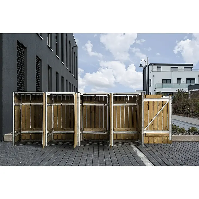 Hide Mülltonnenbox - 80,7 x 278,8 x 115,2 cm, Natur - Stimmungsaufnahme