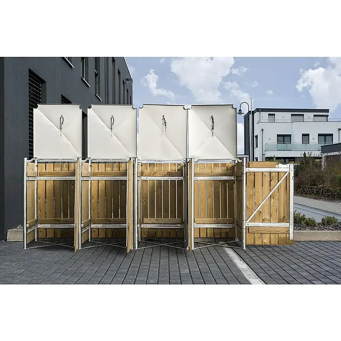 Hide Mülltonnenbox - 80,7 x 278,8 x 115,2 cm, Natur - Stimmungsaufnahme