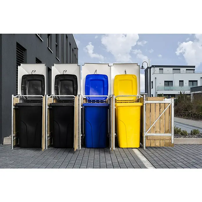 Hide Mülltonnenbox - 80,7 x 278,8 x 115,2 cm, Natur - Stimmungsaufnahme