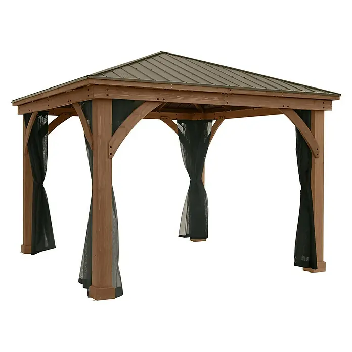 Westmann Moskitonetz - Passend für: Westmann Pavillon Devon 12x12 - Diagonale Ansicht