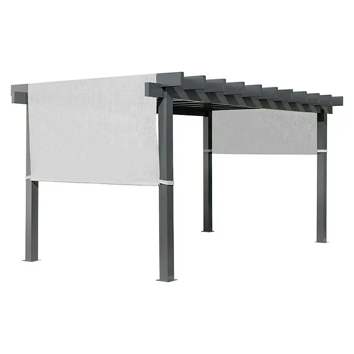 Sojag Pergola 10x16 - L x T: 495 x 295 cm, Textil - Diagonale Ansicht