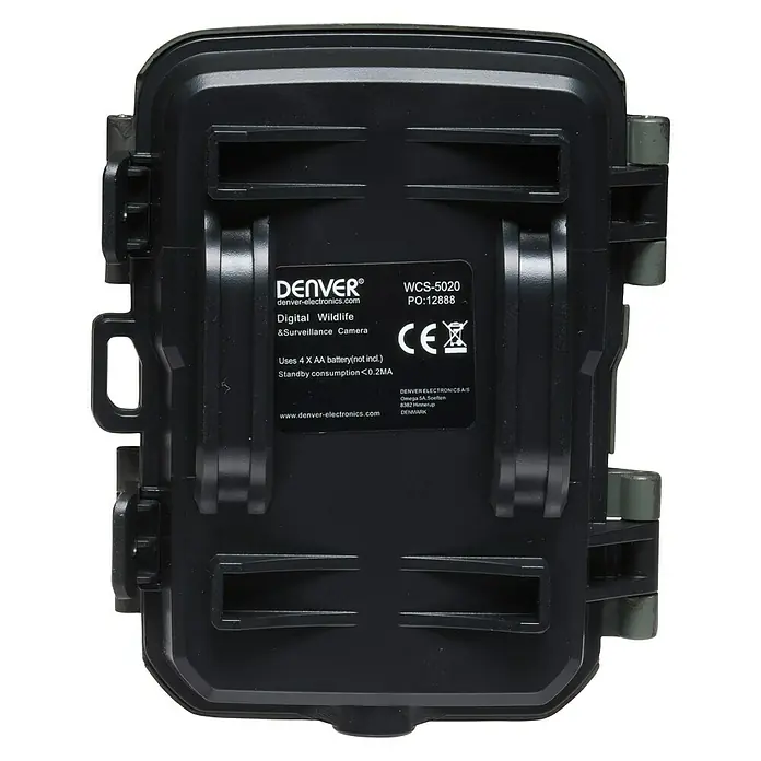 Denver Wildkamera Mini WCS-5020 - 2″ LCD, Anzahl LED: 2, Erfassungsreichweite: 25 m (Infrarot) - Rückansicht