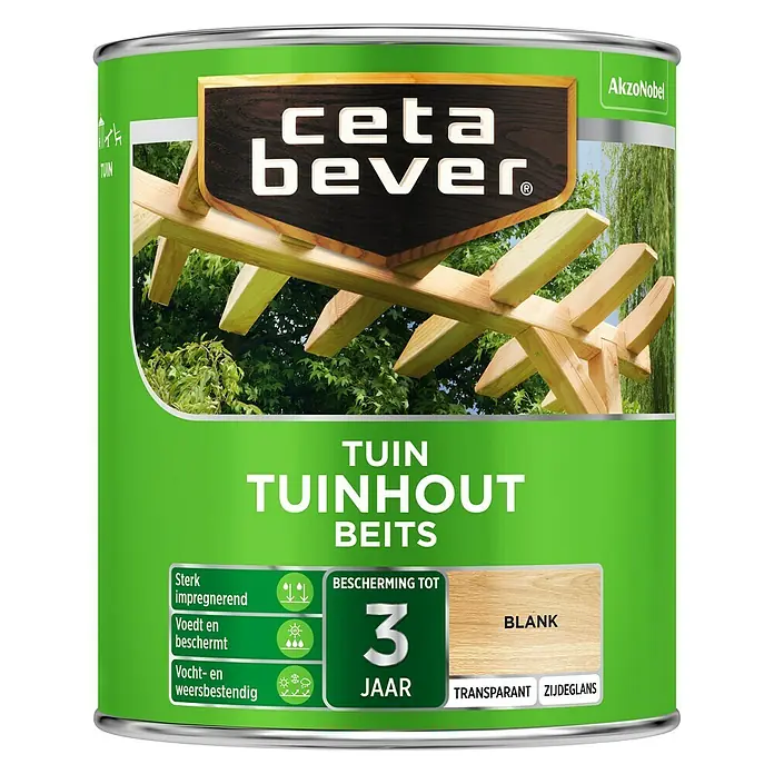 Cetabever Houtbeits Transparant Blank - Blank, 750 ml - Vooraanzicht