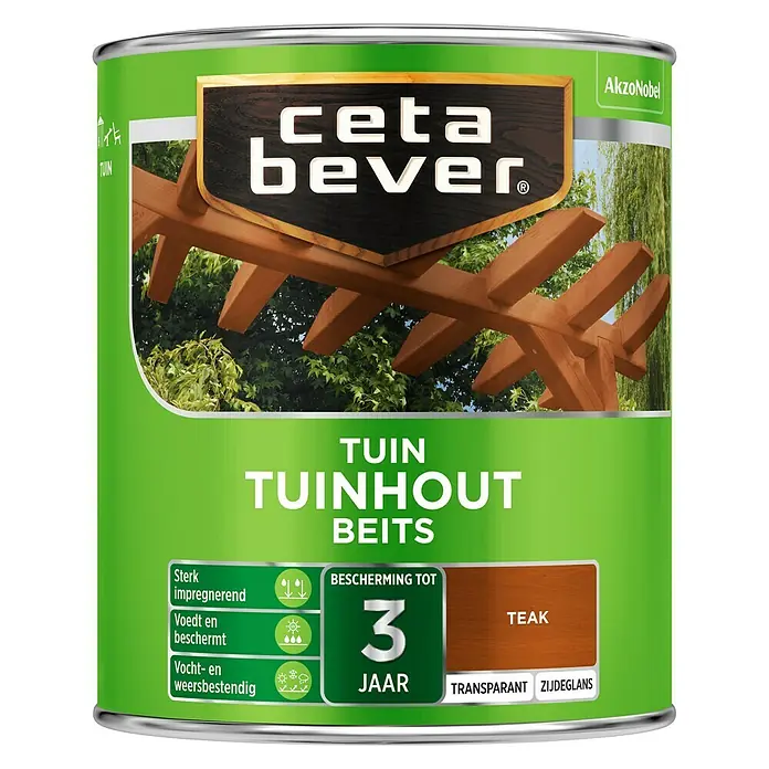 Cetabever Houtbeits Transparant Teak - Teak, 750 ml - Vooraanzicht