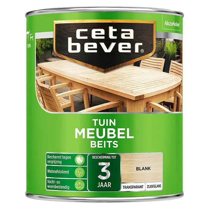 Cetabever Meubelbeits Tuin Blank - Transparant, 750 ml - Vooraanzicht