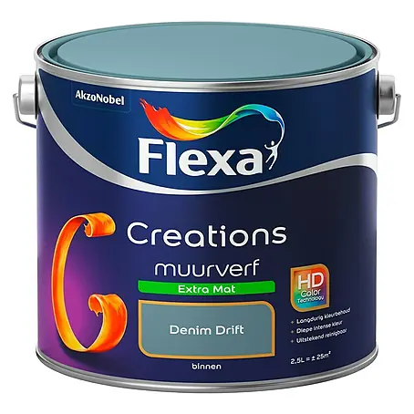 Flexa Creations Muurverf Extra Mat Denim Drift