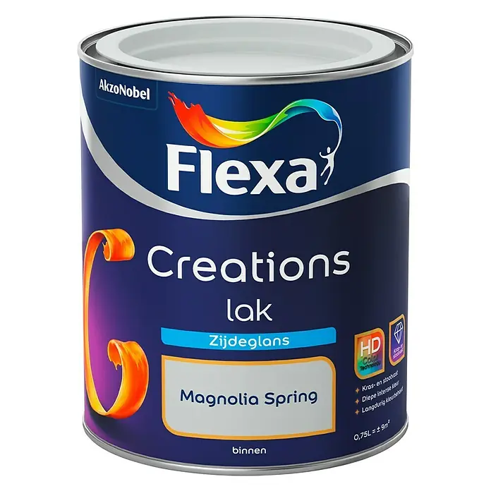 Flexa Creations Lak Zijdeglans Magnolia Spring - Magnolia Spring, 750 ml, Zijdeglans - Vooraanzicht