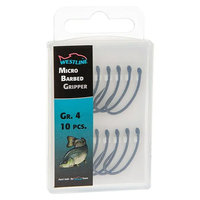Westline Angelhaken Micro Barbed Gripper - Größe Haken: 4, 10 Stk., Allround - Draufsicht