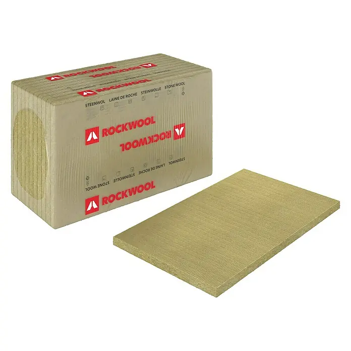 Rockwool Steenwol binnenmuurisolatieplaat - 100 x 60 x 7 cm - Diagonaal zicht