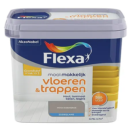 Flexa Mooi Makkelijk Kleurlak Vloeren & Trappen Mooi Warmgrijs