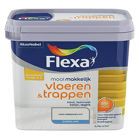 Flexa Mooi Makkelijk Kleurlak Vloeren & Trappen Mooi Gebroken Wit