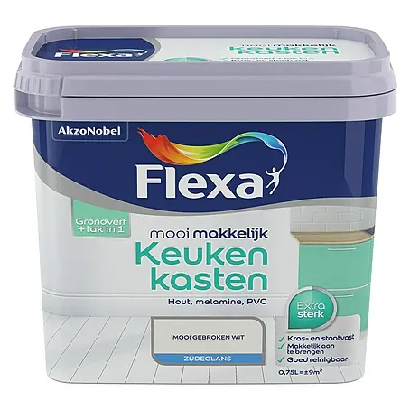 Flexa Mooi Makkelijk Kleurlak Keukenkasten Mooi Gebroken Wit