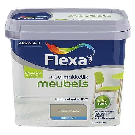Flexa Mooi Makkelijk Kleurlak Meubels Mooi Olijfgroen
