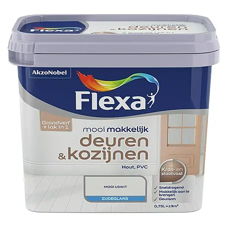 Flexa Mooi Makkelijk Kleurlak Deuren & Kozijnen Mooi IJswit