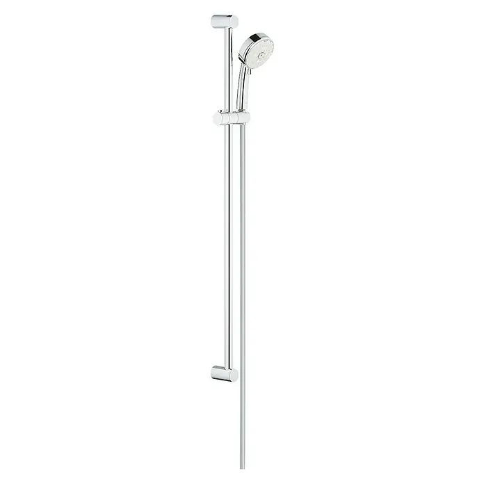 Grohe Tempesta Cosmopolitan Brausegarnitur 100 Typ 4 - Lochabstand: 92 cm, Art Strahl: Massage, Jetstrahl, Rain, Rain O², Chrom, Anzahl Strahlarten: 4 Stk. - Diagonale Ansicht