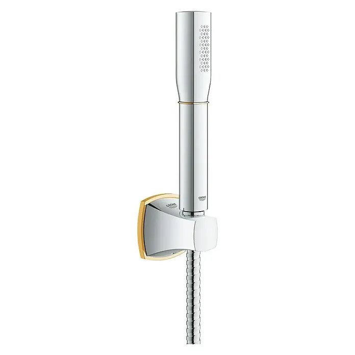 Grohe Grandera Brause-Set Stick - Anzahl Funktionen: 1 Stk., Chrom, Gold - Diagonale Ansicht