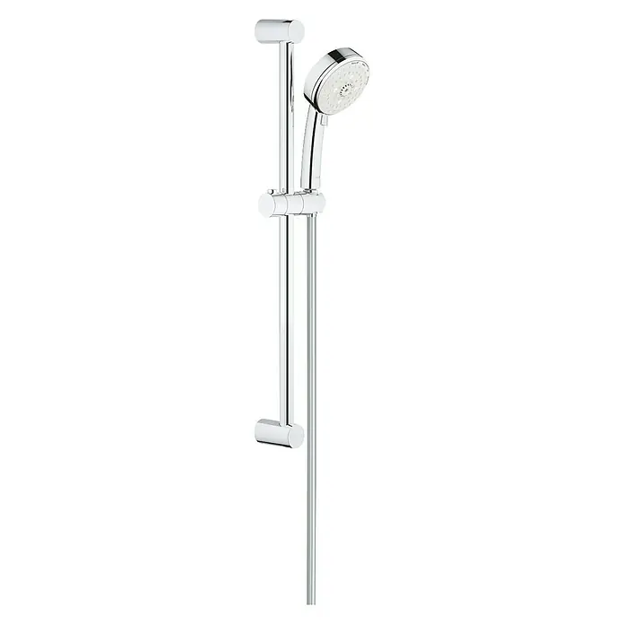 Grohe Tempesta Cosmopolitan Brausegarnitur 100 Typ 4 - Lochabstand: 62 cm, Art Strahl: Massagestrahl, Jetstrahl, Rain, Rain O², Chrom, Anzahl Strahlarten: 4 Stk. - Diagonale Ansicht