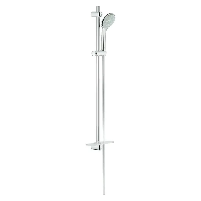Grohe Euphoria Brausegarnitur Mono - Lochabstand: 77 cm - 92 cm, Art Strahl: Rain, Chrom - Diagonale Ansicht