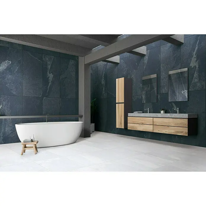 Ultra Vloertegel Nero - 120 x 60 cm, Zwart, Mat - Sfeeropname