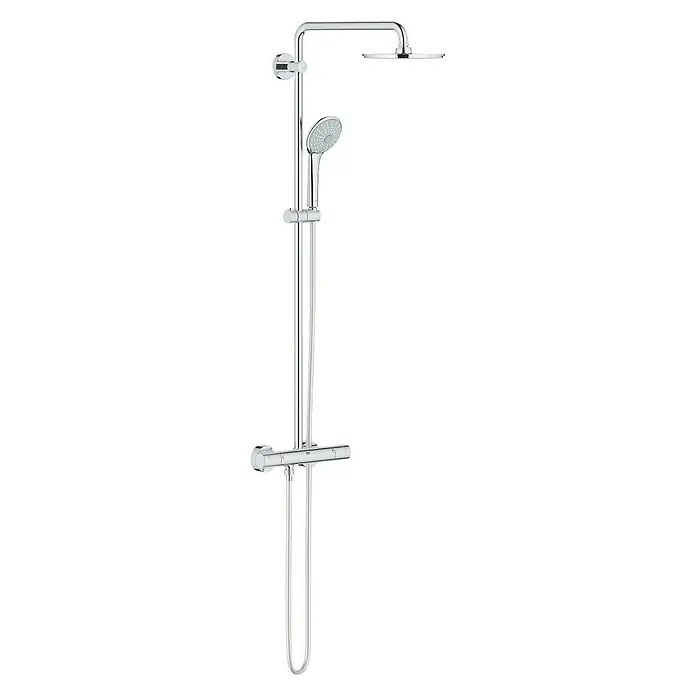 Grohe Duschsystem Euphoria XXL 210 - Mit Thermostatarmatur, Lochabstand: 101,6 cm, Anzahl Strahlarten: 3 Stk., Chrom - Diagonale Ansicht