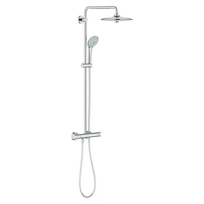 Grohe Euphoria Douchesysteem 260 - Gatafstand: 101,6 cm, Aantal straalsoorten: 3 st., Chroom - Diagonaal zicht