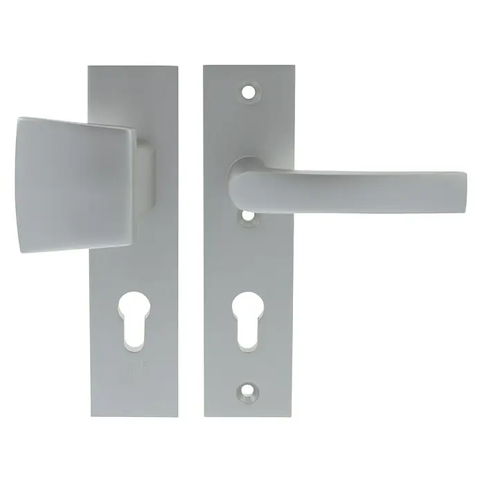 Starx Deurbeslag duwergarnituur Kortschild PC72 - Beveiligings-deurbeslagset, Aluminium - Vooraanzicht