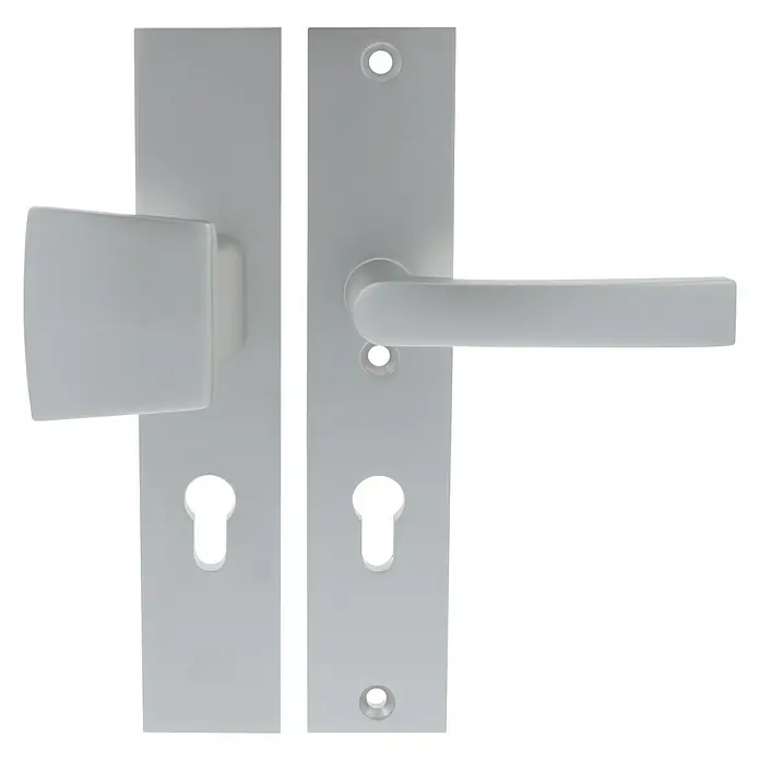 Starx Deurbeslag duwergarnituur Langschild PC72 - Beveiligings-deurbeslagset, Aluminium - Vooraanzicht