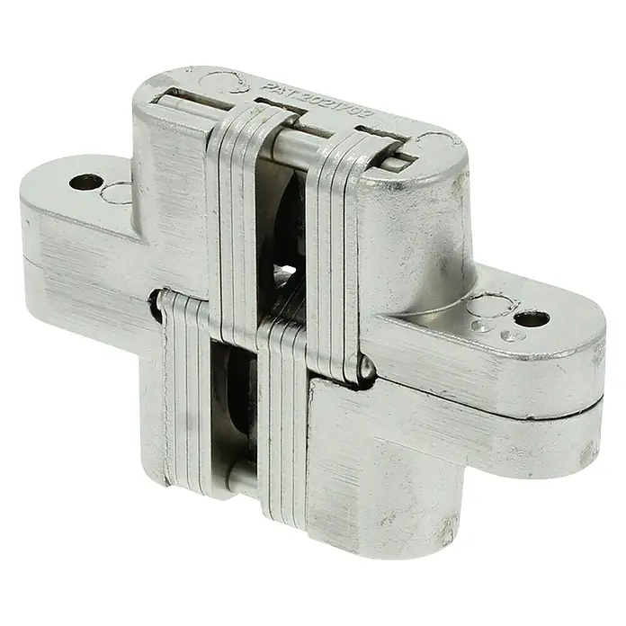 Starx Scharnier inboor, onzichtbaar, vernikkeld 25 x 117 mm - Nikkel - Diagonaal zicht