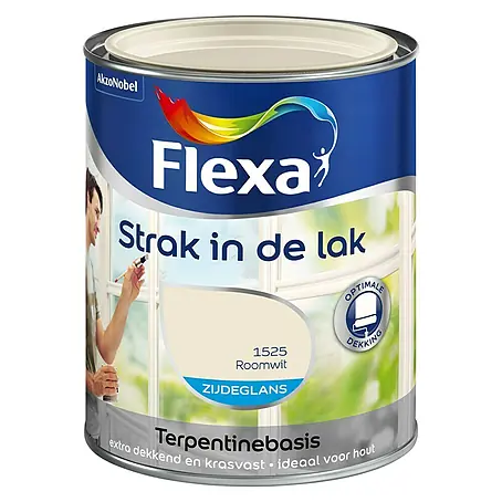 Flexa Strak in de Lak Witte lak Zijdeglans Roomwit Terpentinebasis