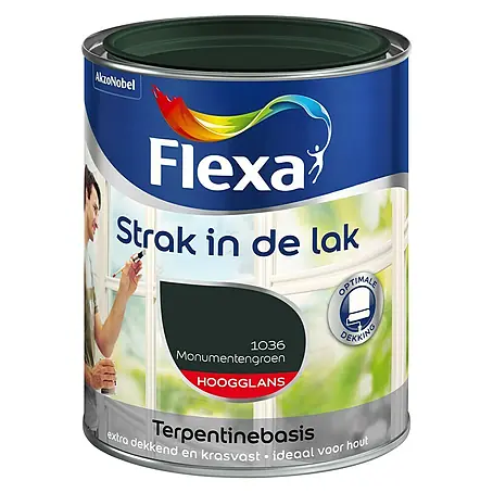 Flexa Strak in de Lak Kleurlak Hoogglans Monumentengroen