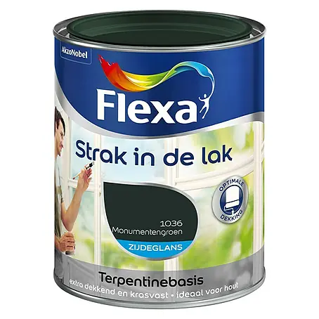 Flexa Strak in de Lak Kleurlak Zijdeglans Monumentengroen